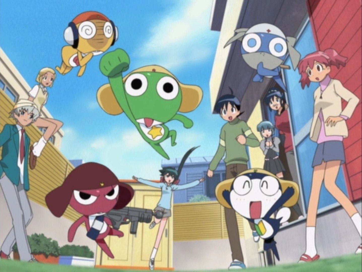 ¡La tropa Keroro se retira! ¡Adiós, Pokopen! ¡A la orden!