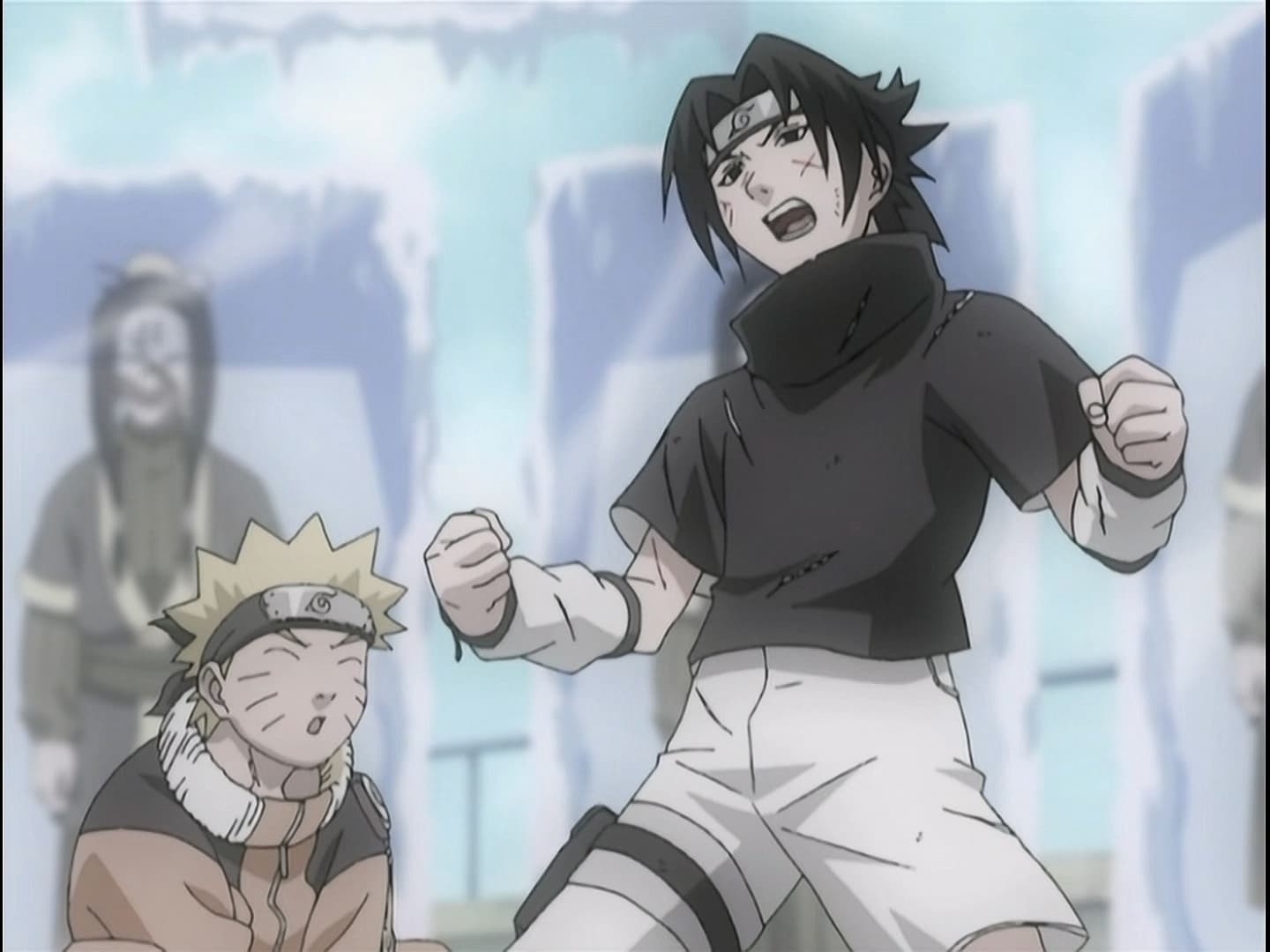 El ninja número uno hiperactivo, cabeza hueca entra en la pelea